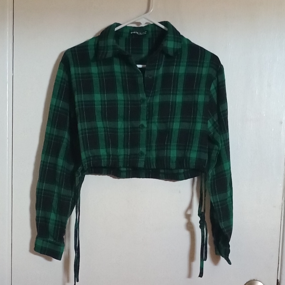 Shein Flannel Crop Top